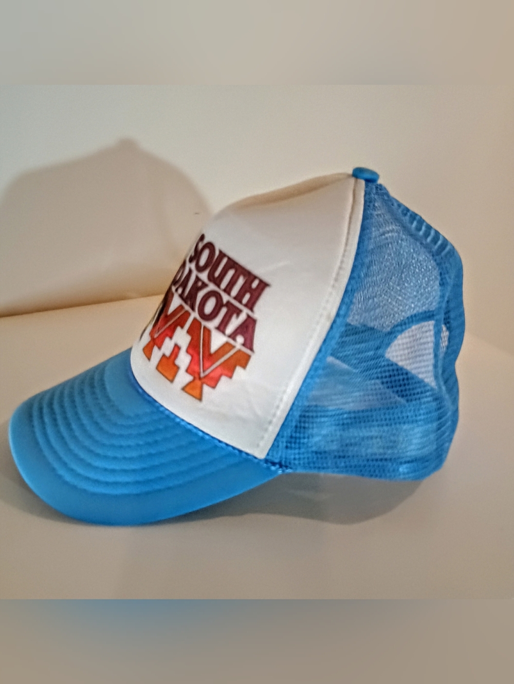 Nissin Vintage Trucker Blue Mesh Snap Back South Dakota Western - Picture 2 of 5